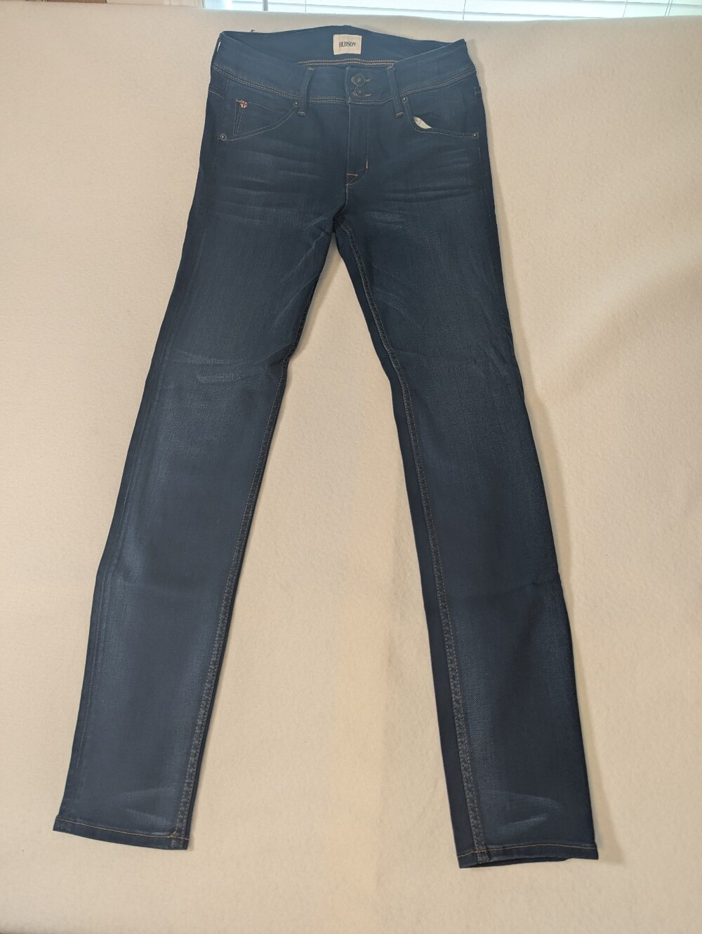 NWT Hudson Collin Midrise Skinny Supermodel Elysian Dark Wash Jeans Size 28